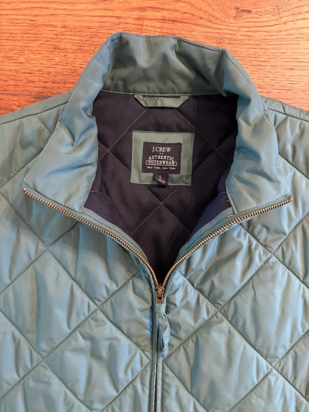 J.Crew Re-Imagined Quilted Vest Large Green Size L Men